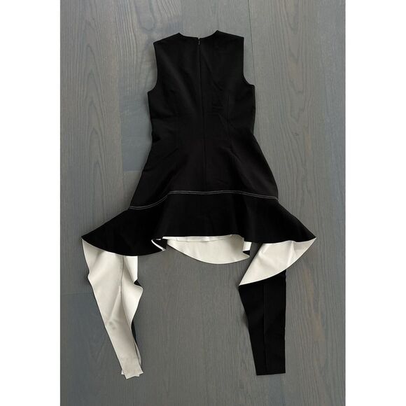 Simkhai $1215 Asymmetrical Hem Sleeveless Dress Contrast Stitching 12 - Picture 11 of 13